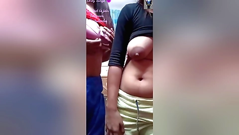 Big tits amateur teen shows off her body in webcam video