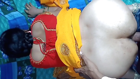 Indian stepsister tied her stepbrother's cock to her friend