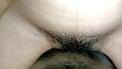 Indian girl with hairy pussy enjoys sex with her partner