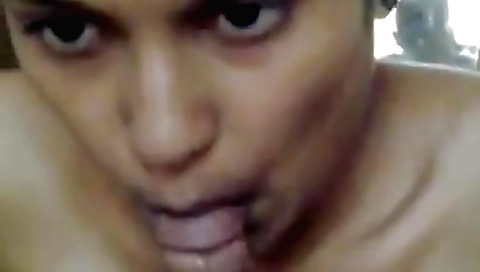 Amateur indian stepbrother's girlfriend eats her dick