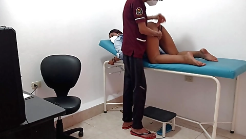 Indian teen gets on her knees to take the dildo off