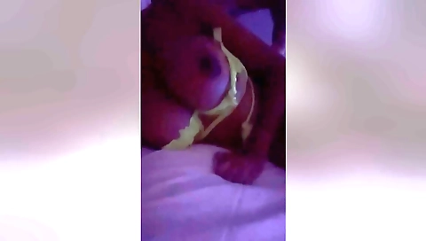 Brunette with big tits shows her body in a late night cam video