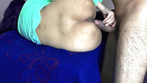 Brunette amateur gets fucked by a black fucker from behind