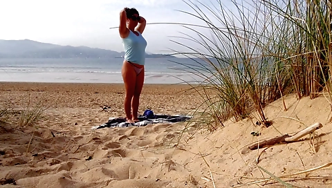 Amazing amateur porn video of hot brunette naked video