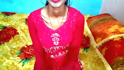 Indian brunette in a bikini is getting fucked on the bed