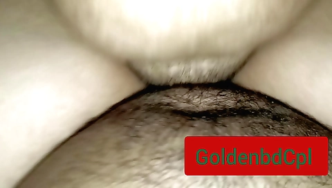 Indian wife rides a toy on the bed at the beginning