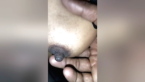 Boyfriend and his girlfriend are having fun in bedroom