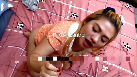 Red head girl has some fun with a guy in her amateur porn film