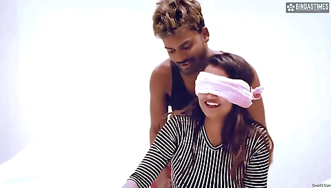 Brunette indian girl getting fucked in her tight pussy