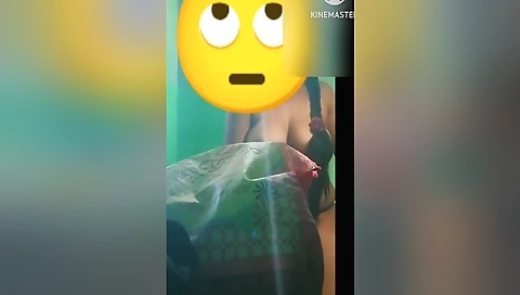 Beautiful brunette with huge tits fucks in the kitchen