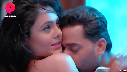 Brunette milf with long hair and long legs is on a computer