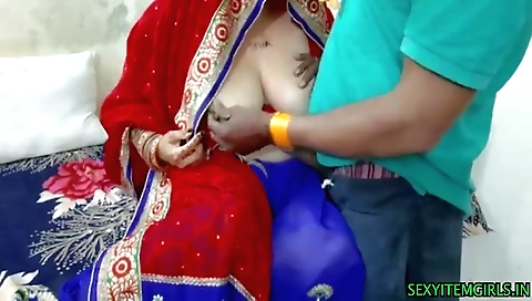 Amateur indian chick shows off her big tits and booty