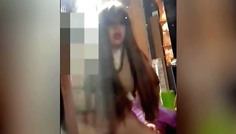 A hot brunette with a nice ass is practicing sex in a classroom