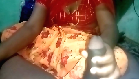 Indian girl is giving a handjob to her lover on webcam