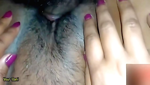 Indian hairy whore fucks her hairy vagina and gets penetrated