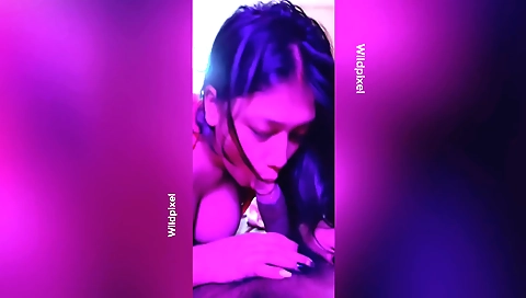 Amateur girl with small tits and a big ass making a dick