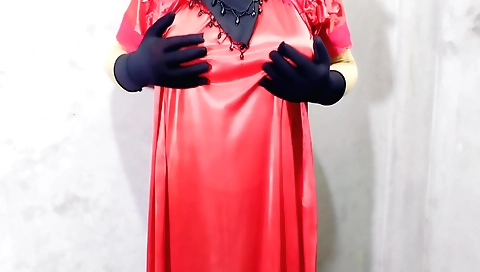 Indian girl masturbating naked in bed with herself