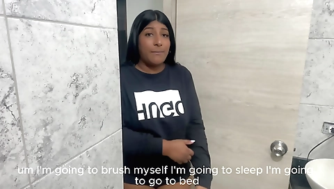 Indian teen stepdaughter 18+ gets fucked in the shower