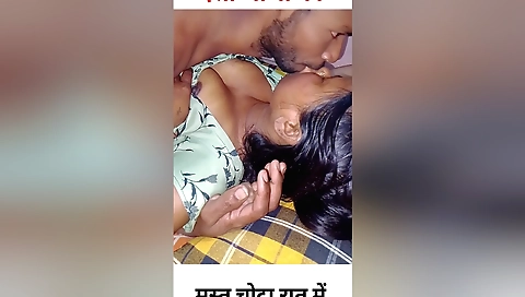 Indian babe makes her husband happy in the sex video