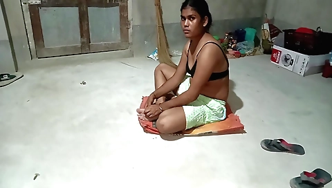 Amateur brunette girl is fucking in the bedroom pov 2