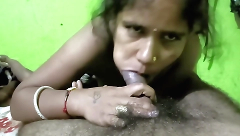 Hot sex scene in which a brunette and her husband show off