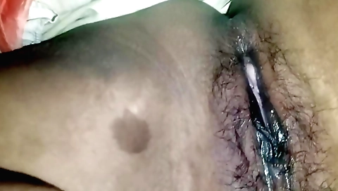 Indian girl in hairy pussy is fucked in the bedroom