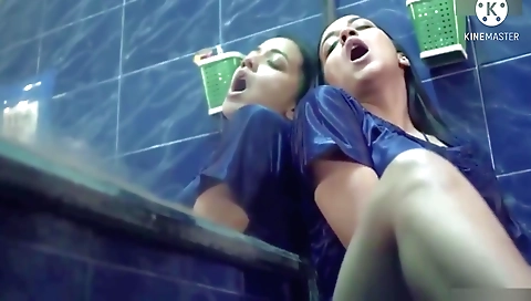 Amateur indian girl in a camera solo video with fingers