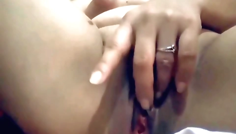 Beautiful brunette babe suck her pussy and finger her