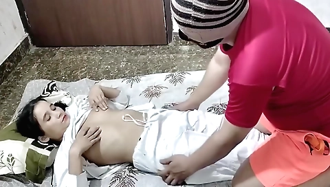 Indian girl in a sexy dress and a white dress getting cum