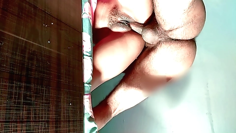 Indian girl with a long and slender body gets her face fucked