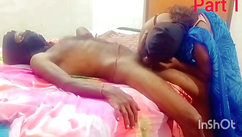 Indian hottie in a big dildo is having fun with her husband