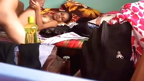 Brunette amateur video with big tits on hidden cam