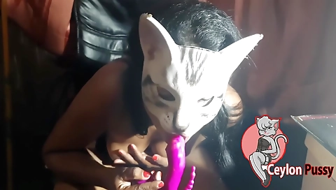 Blonde amateur in sexy lingerie masturbates with a toy