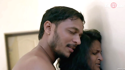 Brunette milf fucks her young lover in hardcore class