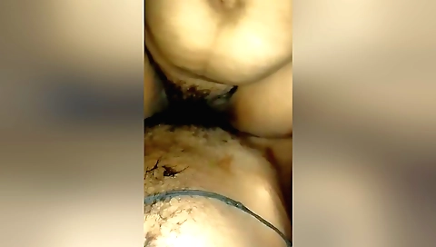 Indian girl gets her hairy pussy licked by husband