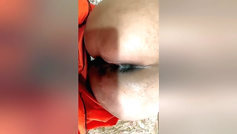 Sexy hairy babe wearing lingerie is showing off her hairy body