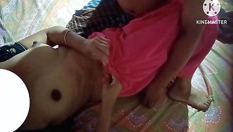 Indian chick in black dress shows her tight ass and pussy