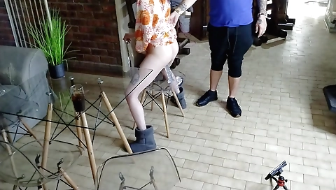 Girl plays with dildo and a little bit of sex with her pussy