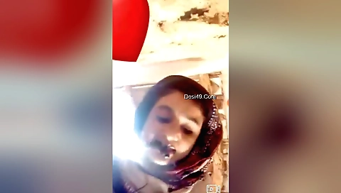 Amateur brunette plays with her body in solo video