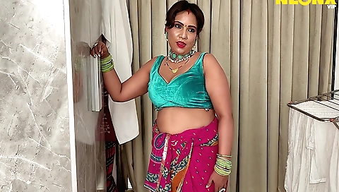 Busty indian milf with a big ass gets fucked by a houseman