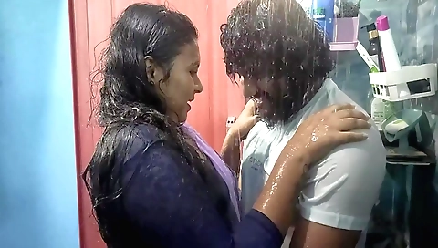 Malayali Desi Couple Saree Bath With Sex Day After Marriage
