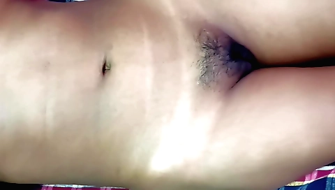 Busty amateur indian solo clip with a hairy pussy girl