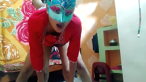 Bhabhi has a face that shows that she is all about it