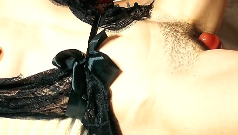 Hairy indian solo video with a brunette with hairy pussy